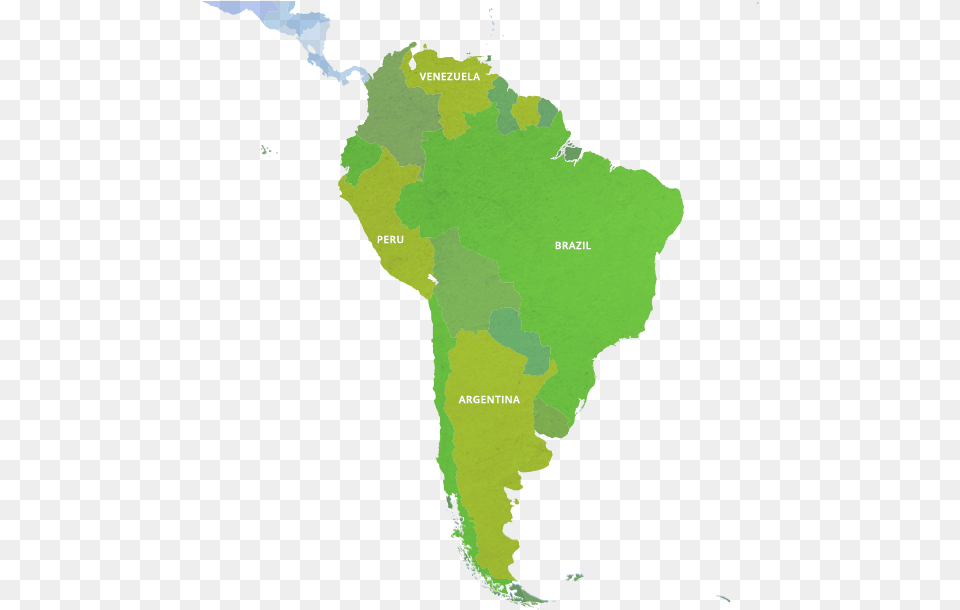 Transparent Latin America Map Montessori South America Continent, Nature, Chart, Plot, Outdoors Free Png Download