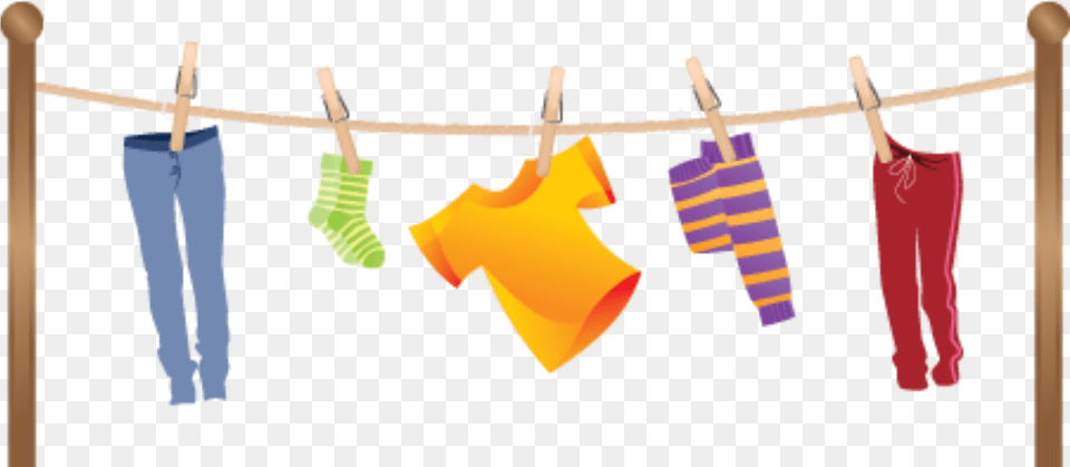 Transparent Laundry Clip Art Clothes Line Clip Art Free Png