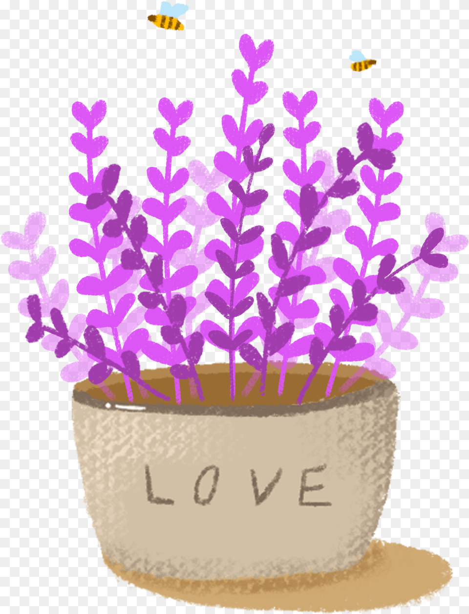 Transparent Lavender Plant, Flower, Herbal, Herbs, Potted Plant Png Image