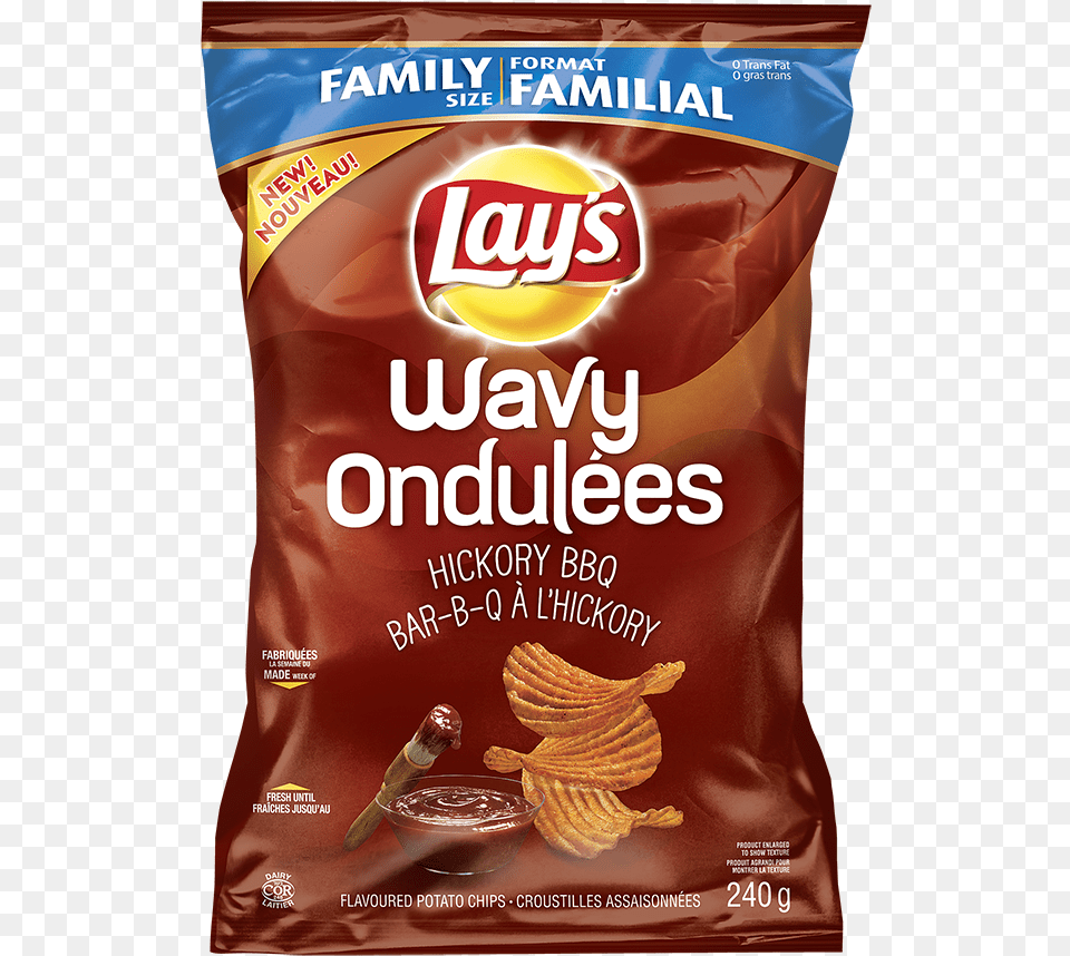 Transparent Lays Chips Hickory Bbq New Lay39s Wavy Chips, Food, Snack, Person Free Png