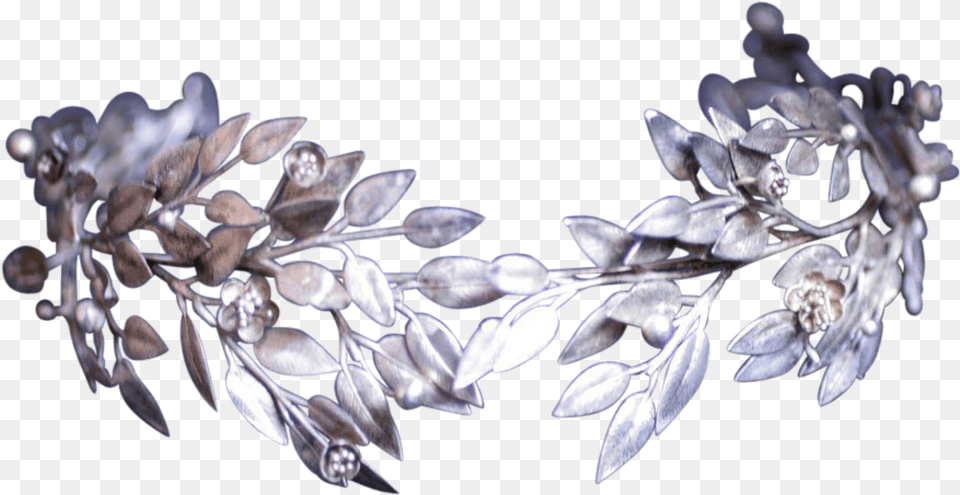 Transparent Leaf Crown Silver Flower Crown, Accessories, Jewelry, Plant, Diamond Png Image