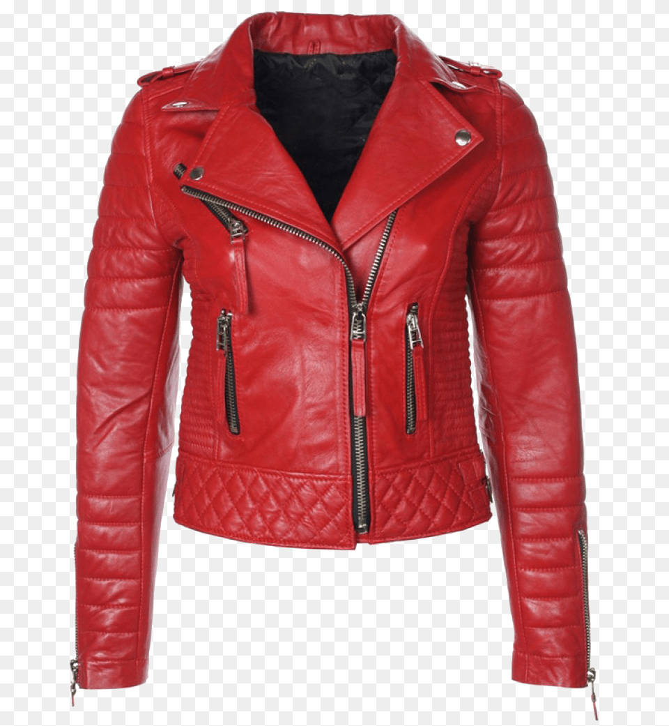 Transparent Leather Jacket Cute Red Leather Jacket, Clothing, Coat, Leather Jacket Free Png Download