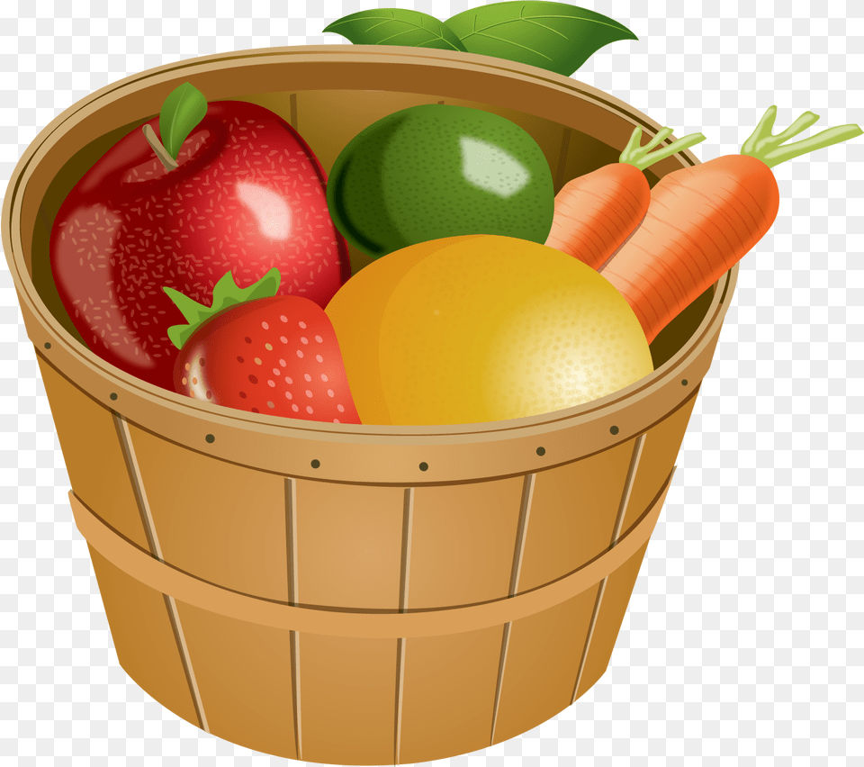 Transparent Lemons Clipart Cartoon Basket Of Fruits, Plant, Fruit, Food, Produce Free Png