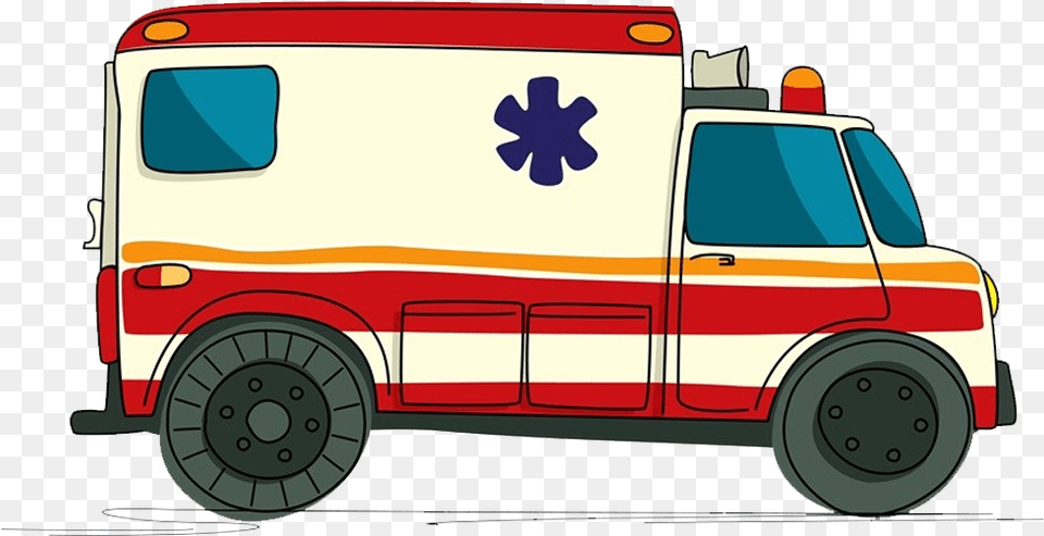 Transparent Library Drawing Royalty Free Clip Art Amblence Cartoon, Ambulance, Transportation, Van, Vehicle Png Image