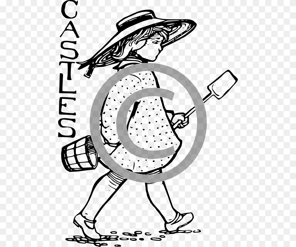 Transparent Library Girl With Bucket And Spade Illustration, Clothing, Hat, Person, Face Png Image