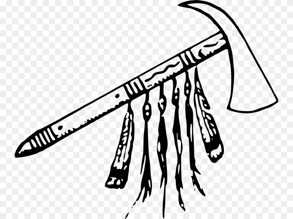 Transparent Library Indian Spear Drawing At Getdrawings Tomahawk Clipart, Gray Free Png