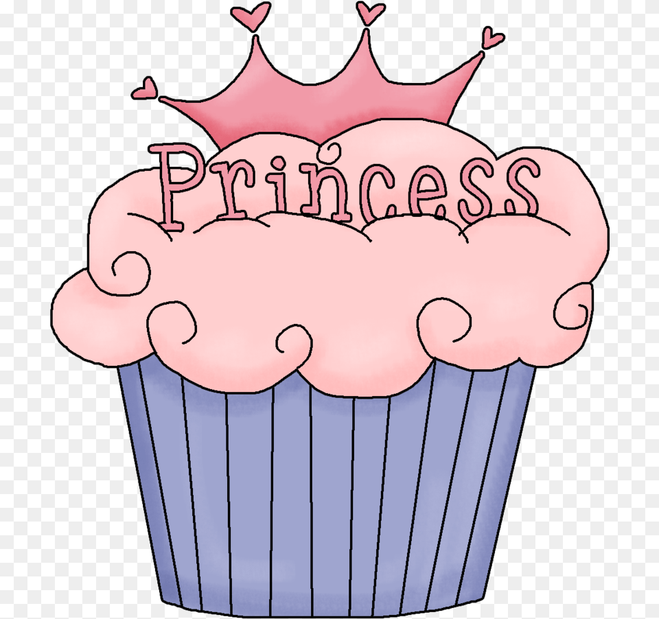 Transparent Library Princess Cupcake By Gaildreaan Cartoon Cupcakes, Dessert, Food, Cake, Cream Free Png