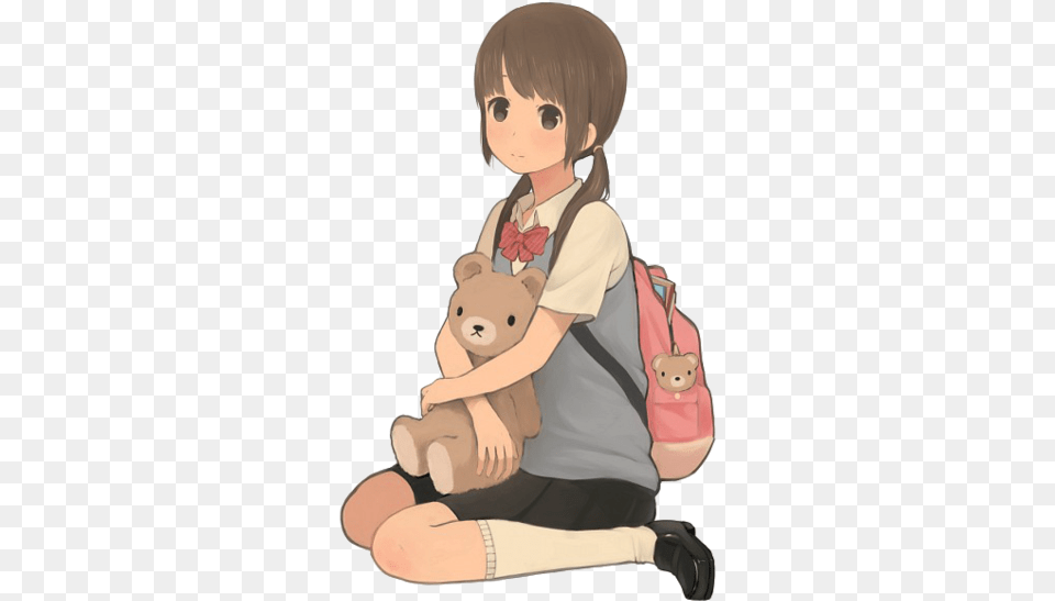 Transparent Library Render By Feary Bad Day On Student Cartoon Anime, Bag, Accessories, Baby, Person Free Png Download