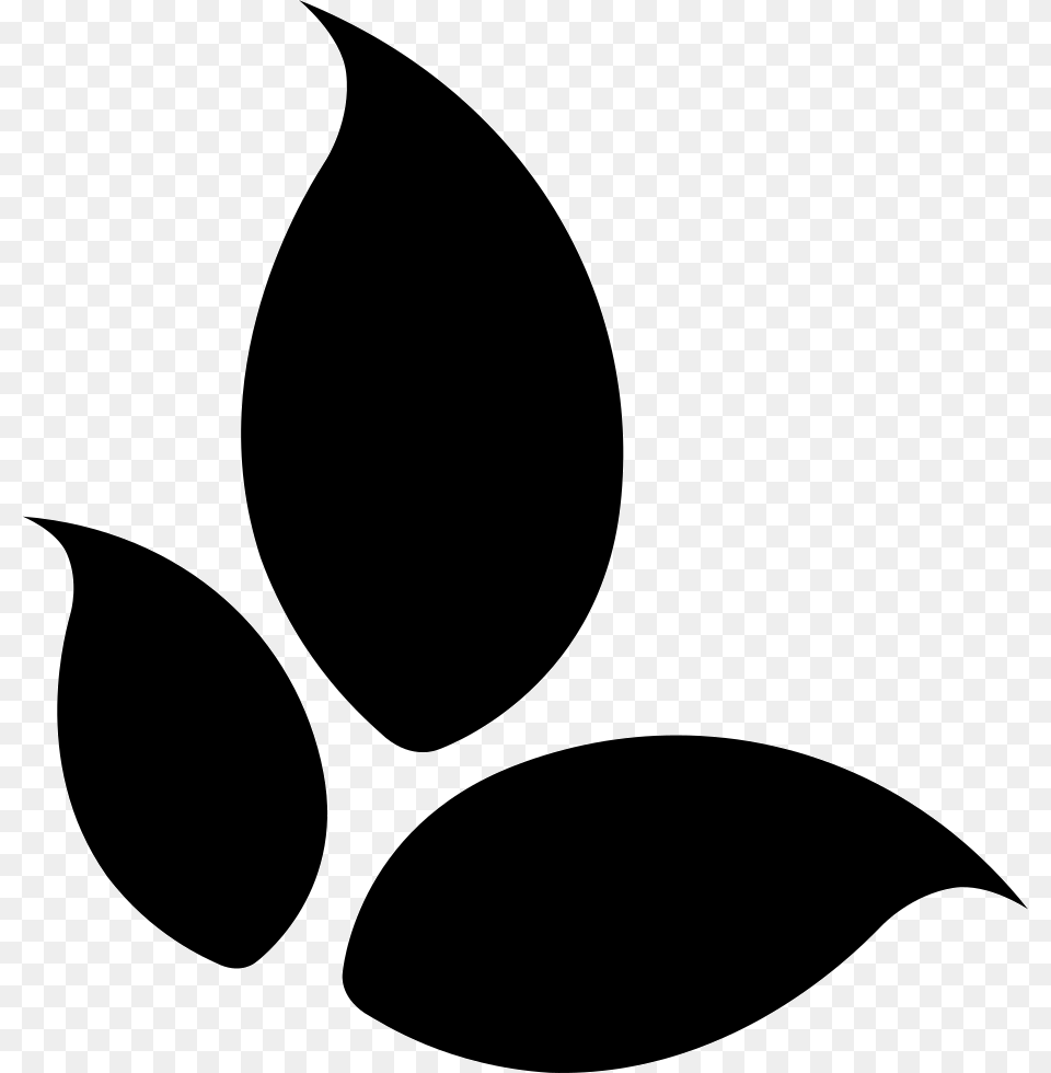 Library Three Leaves Svg Icon Leves Icon, Leaf, Plant, Stencil, Silhouette Free Transparent Png