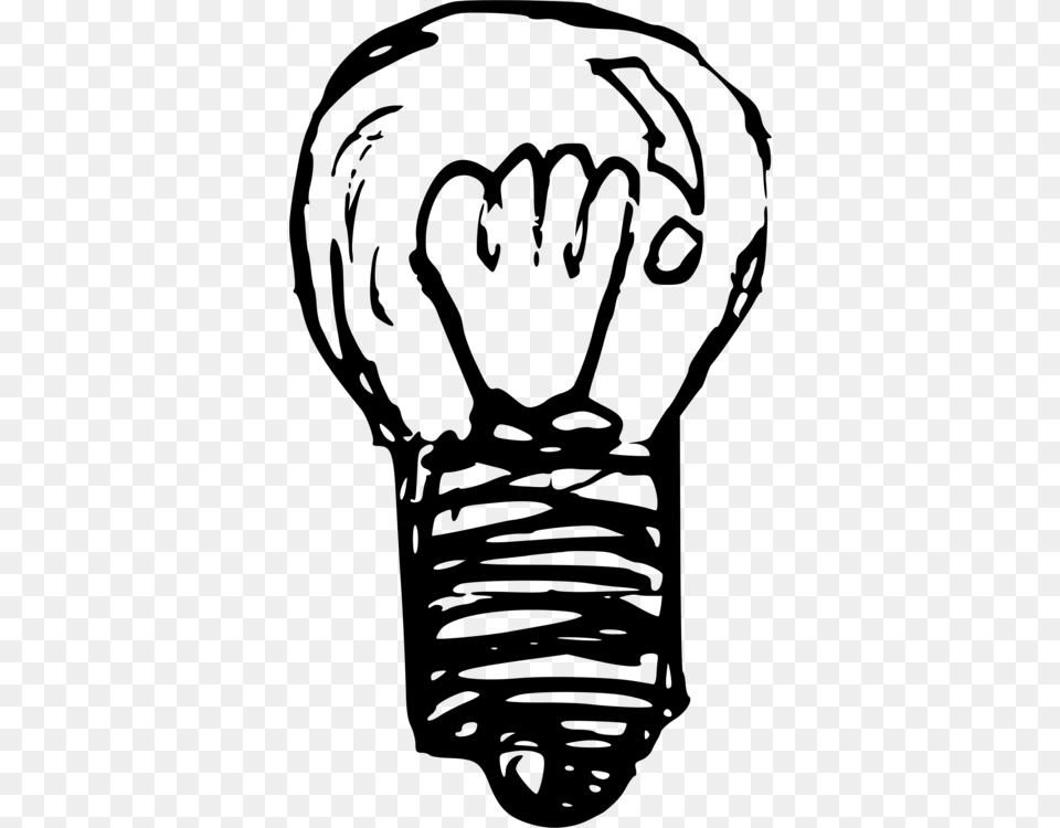 Transparent Light Bulb Outline Light Bulb Sketch, Gray Png Image
