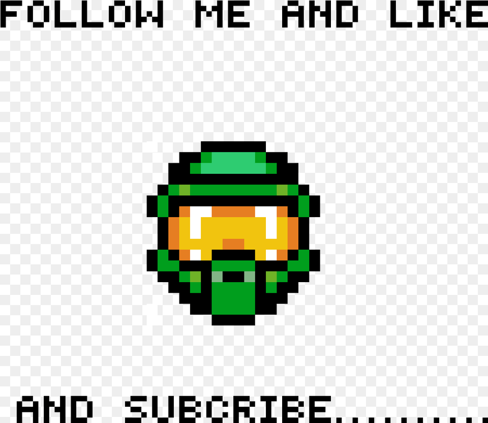 Transparent Like And Subscribe Master Chief Pixel Art Free Png Download