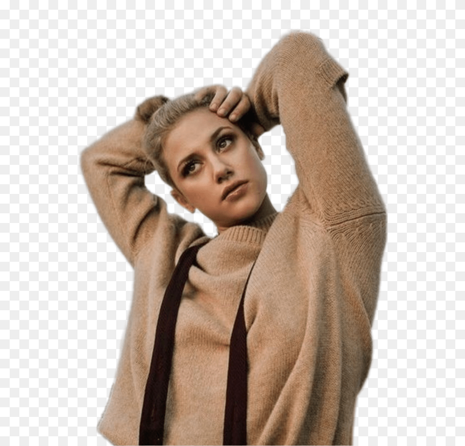 Transparent Lili Reinhart Lili Reinhart Pulse Spikes, Clothing, Sweater, Knitwear, Portrait Png