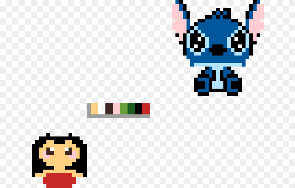 Transparent Lilo Stitch Pixel Art, Qr Code Free Png Download