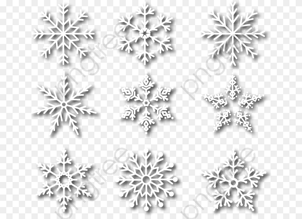 Transparent Lineas Decorativas Vectores Snowflake Paper, Nature, Outdoors, Snow Free Png Download