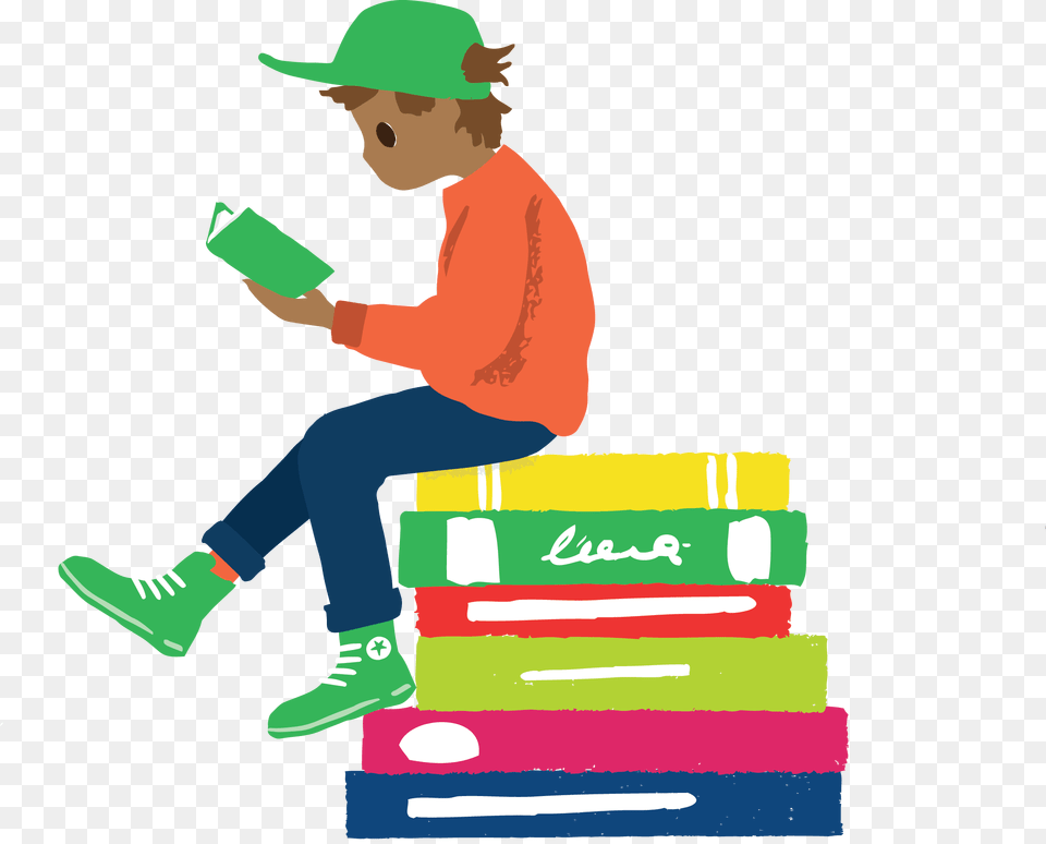 Transparent Link Hat Illustration On Read A Book A Day, Clothing, Reading, Person, Boy Free Png