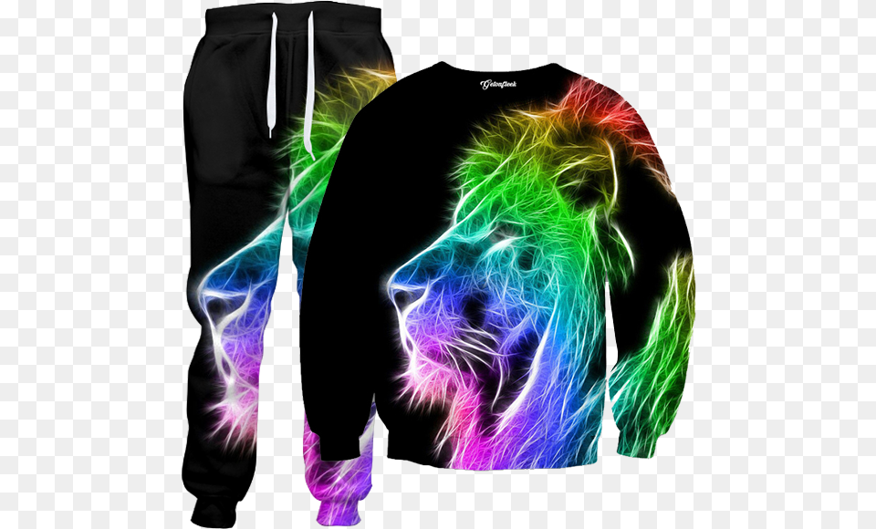 Transparent Lion Emoji Lion Arc En Ciel, Clothing, Long Sleeve, Sleeve, Sweatshirt Free Png Download