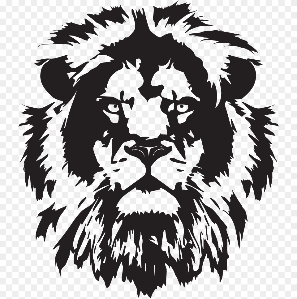 Transparent Lion Head Clipart Black And White Lion Silhouette, Wildlife, Animal, Mammal, Person Png