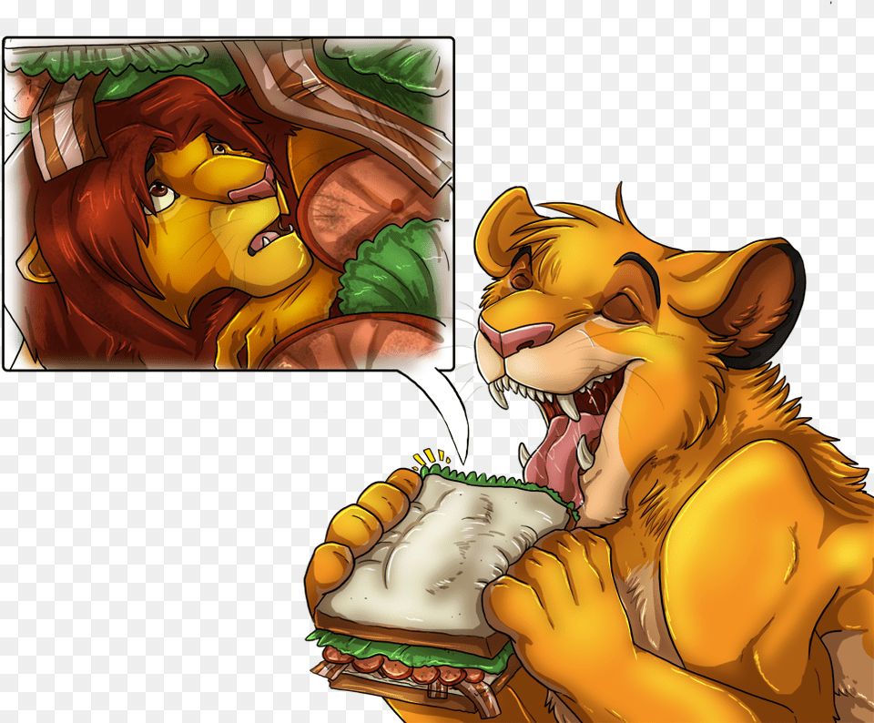 Transparent Lion King Simba Lion King Scar Vore, Book, Comics, Publication, Baby Free Png Download