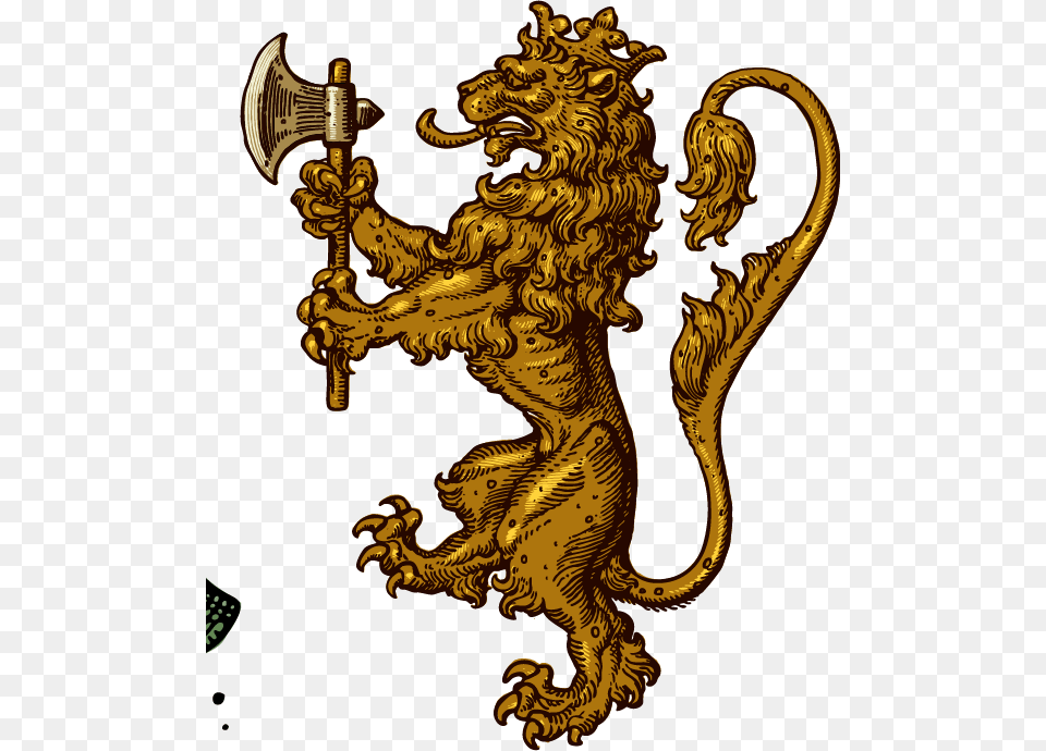 Transparent Lion Vector Medieval Lion Coat Of Arms, Animal, Mammal, Wildlife, Bronze Png Image