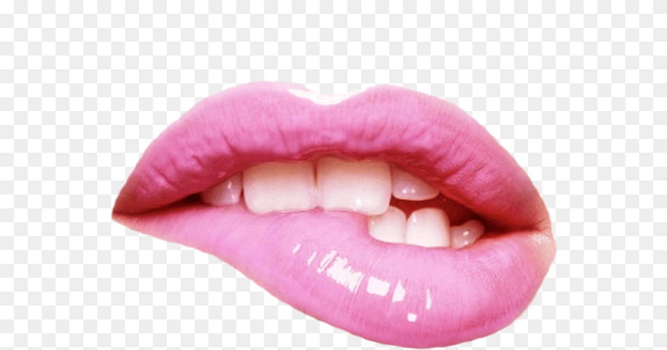 Transparent Lips Fashion Lip Biting Black And White, Body Part, Mouth, Person, Teeth Png Image