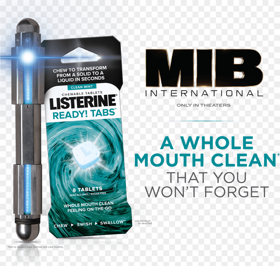 Transparent Listerine Men In Black Listerine, Advertisement, Poster, Lamp, Light Free Png