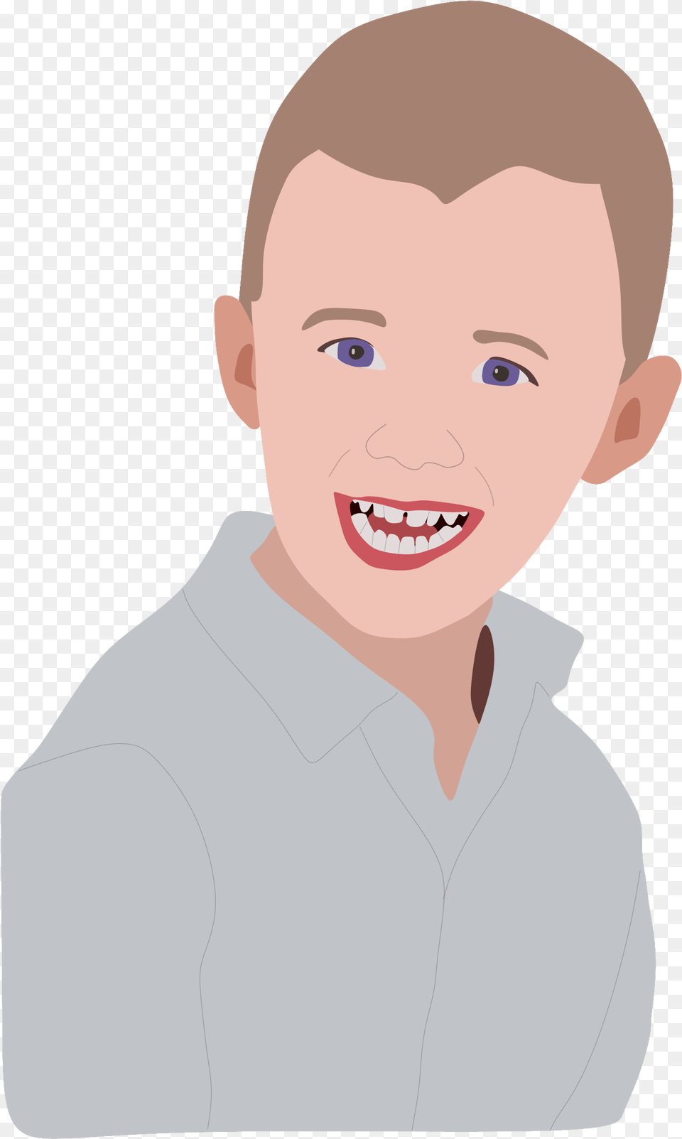 Transparent Little Boy Clip Art Cartoon, Smile, Face, Happy, Head Png Image