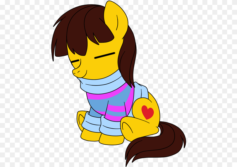 Transparent Little Undertale Frisk As A Pony, Cartoon, Baby, Person, Face Png