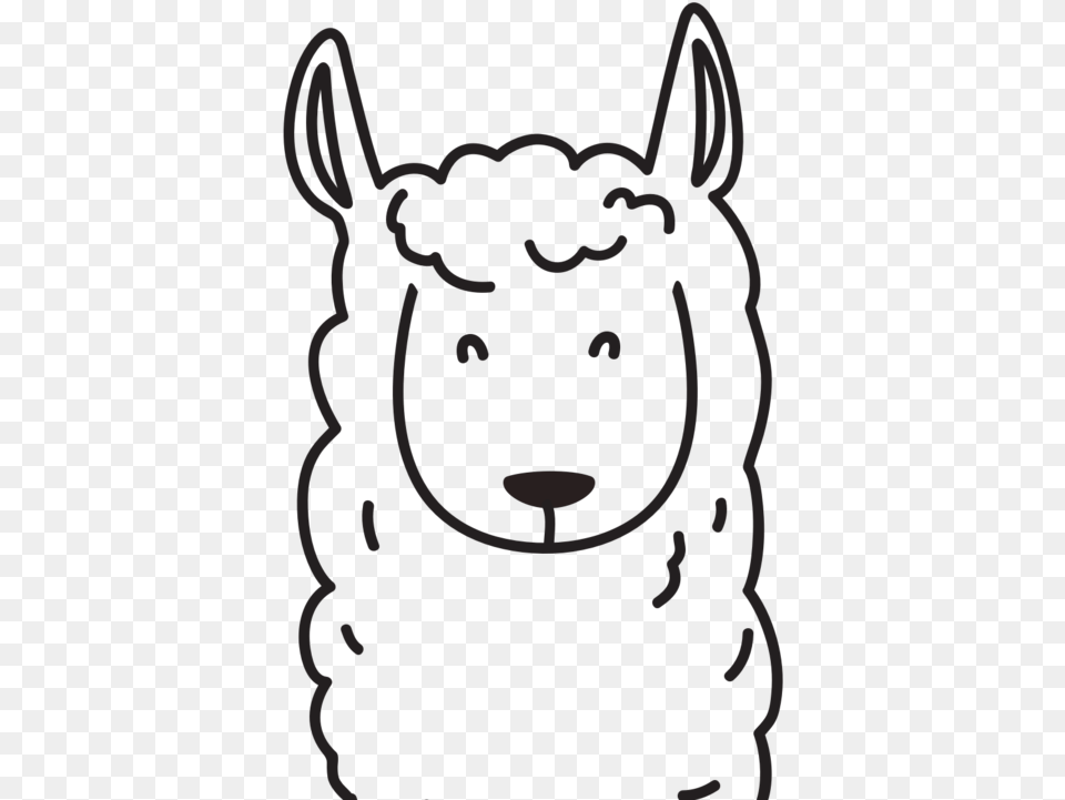 Transparent Llama Head Cartoon, Animal, Mammal, Person, Livestock Free Png