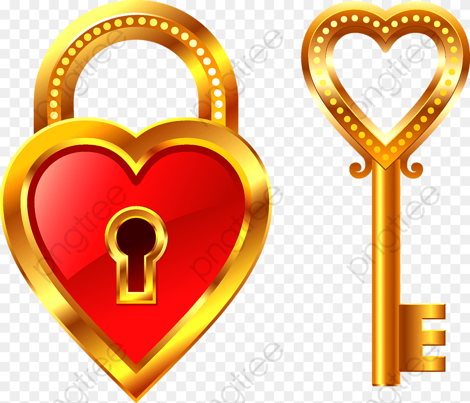 Transparent Lock Clipart Love Heart Key Clipart Png Image