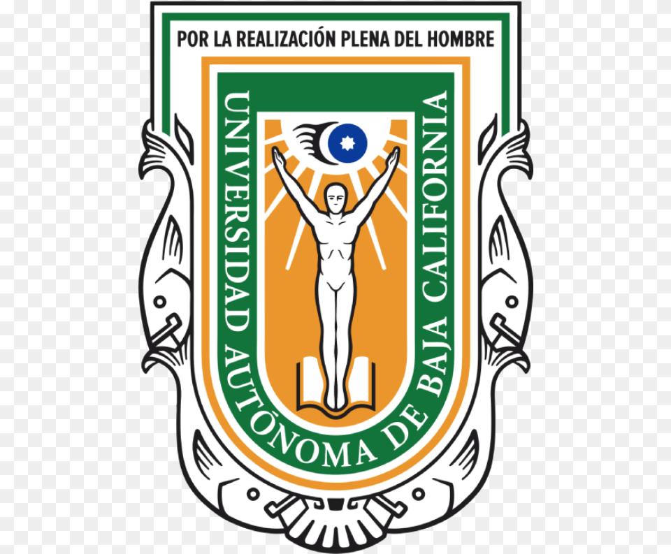 Transparent Logo Uabc Autonomous University Of Baja California Logo, Person, Symbol, Cross, Face Png Image