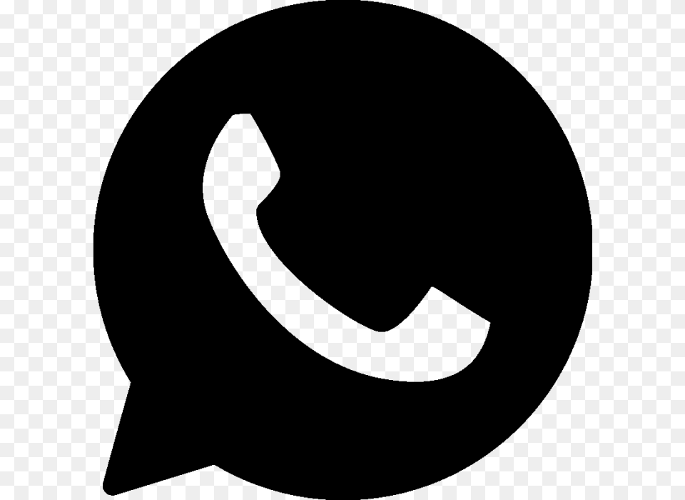 Logo Whatsapp Blanco Whatsapp Logo Black, Gray Free Transparent Png