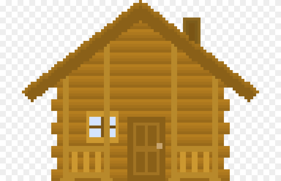 Transparent Logs Clipart Pixel Art House, Architecture, Rural, Outdoors, Nature Free Png Download