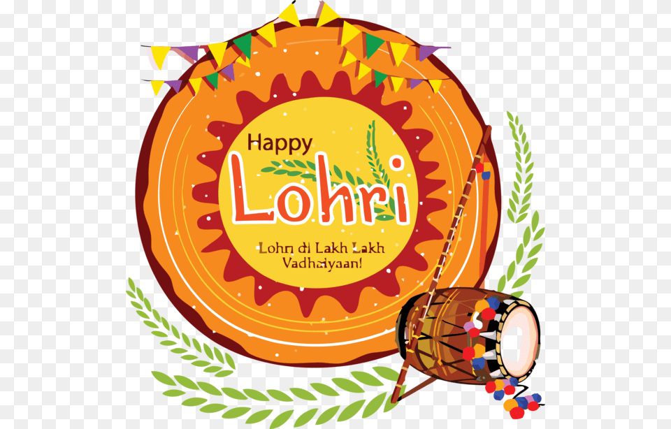 Transparent Lohri Orange Indian Musical Instruments Transparent Lohri, Advertisement, Poster Png Image