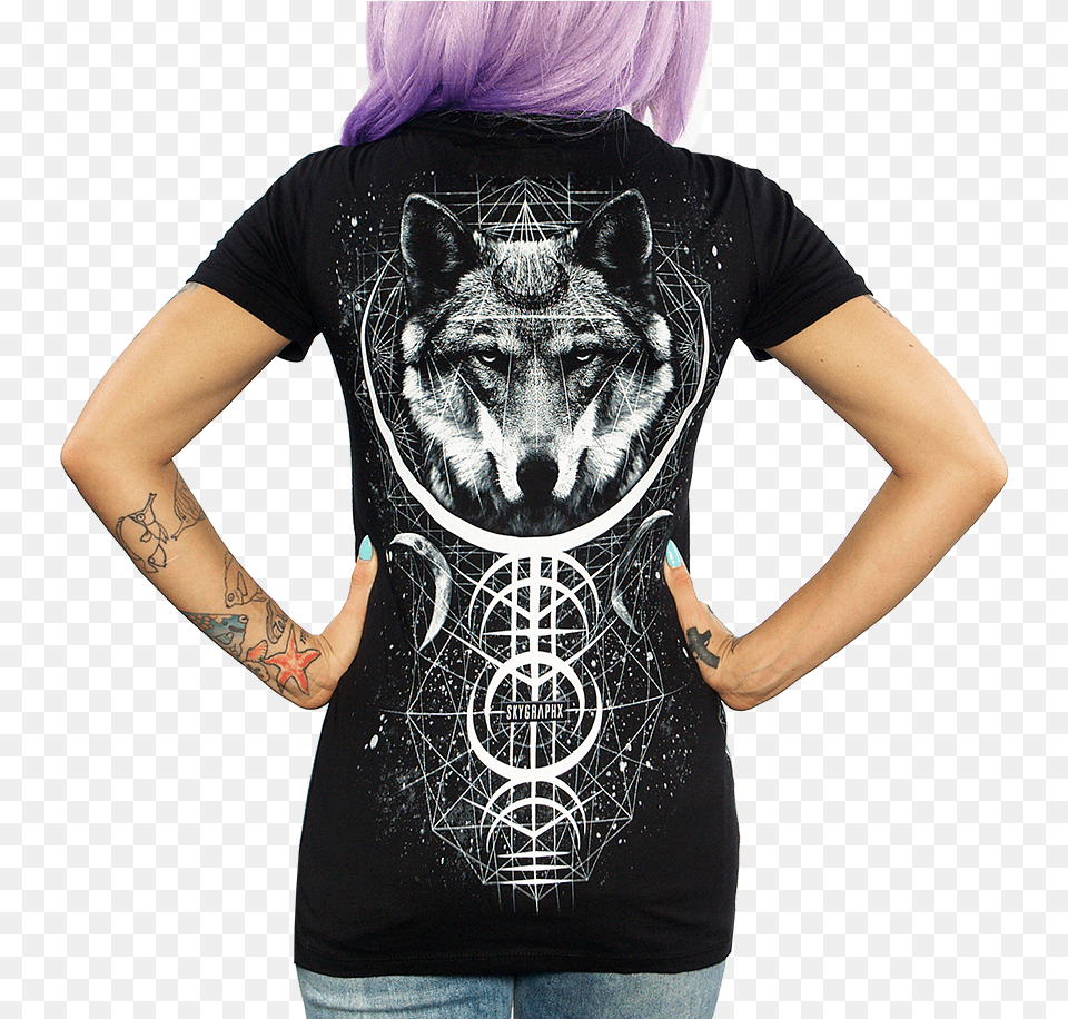 Transparent Lone Wolf T Shirt, Clothing, Person, Skin, T-shirt Png