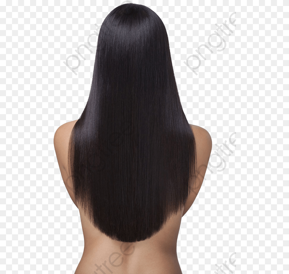 Transparent Long Clipart Hair Back, Adult, Black Hair, Female, Person Free Png Download
