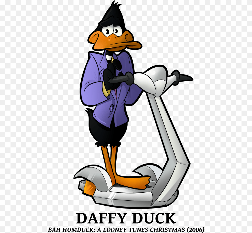 Transparent Looney Tunes Clipart Bah Humduck A Looney Tunes Christmas Daffy Duck, Scooter, Transportation, Vehicle, Cartoon Png