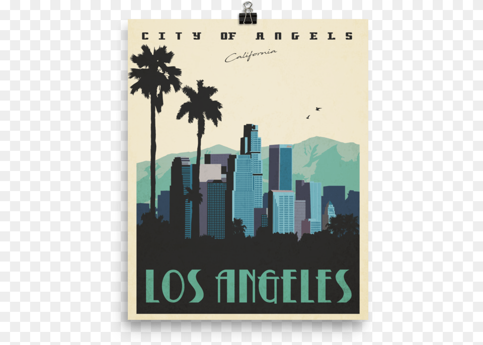 Los Angeles Skyline Silhouette California Twa Travel Posters Los Angeles, Advertisement, Publication, Poster, Urban Free Transparent Png