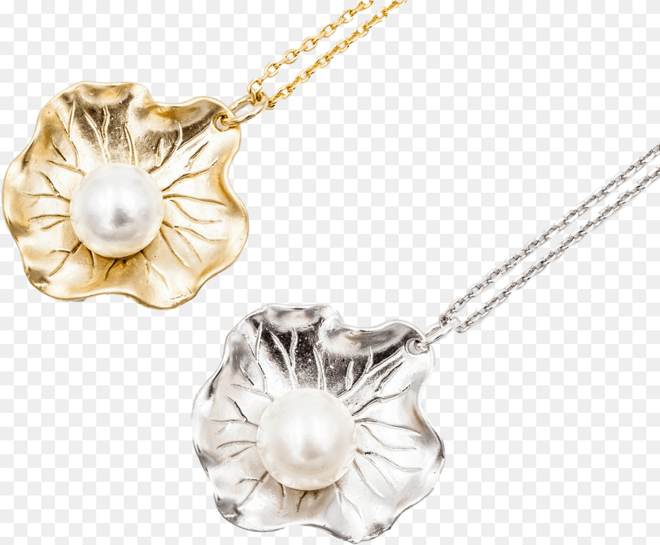 Lotus Leaf Locket, Accessories, Jewelry, Necklace, Pearl Free Transparent Png