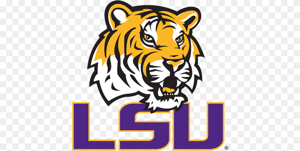 Transparent Lsu Tigers Logo, Face, Head, Person, Animal Png Image