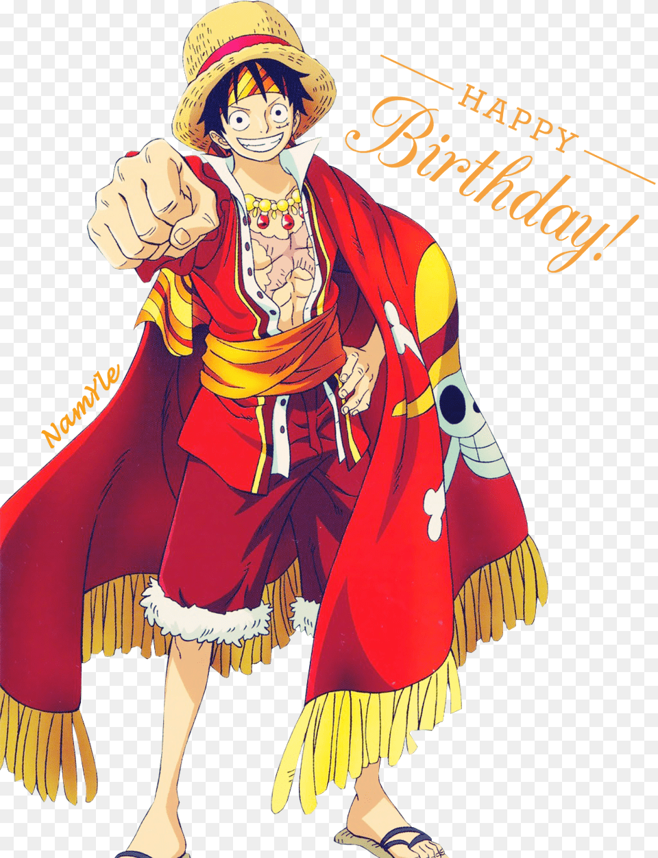 Transparent Luffy Chibi One Piece Luffy Happy Birthday, Adult, Book, Comics, Female Png