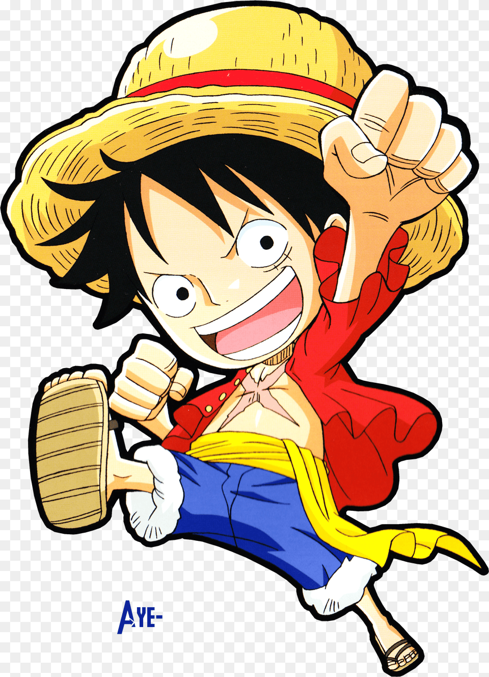 Transparent Luffy New World Luffy One Piece Cute, Book, Comics, Publication, Baby Png