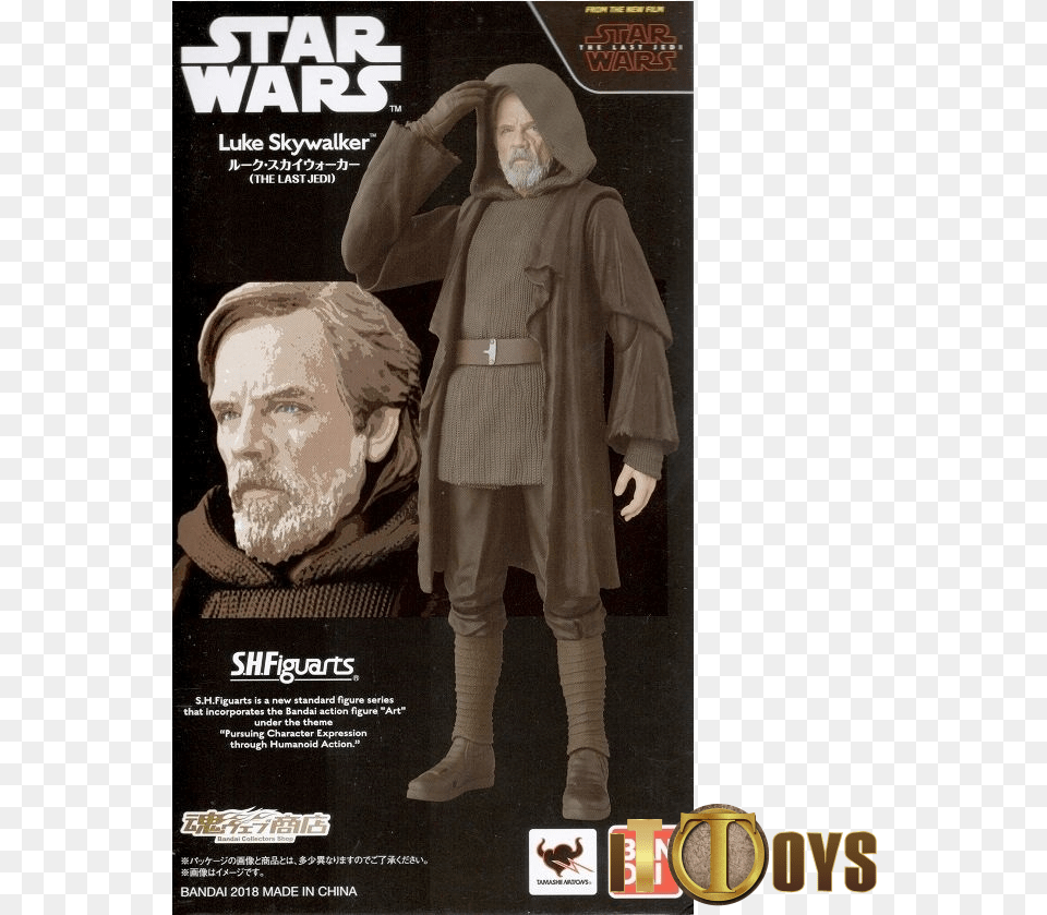 Transparent Luke Skywalker Figuarts Luke Skywalker Crait, Fashion, Clothing, Coat, Person Png