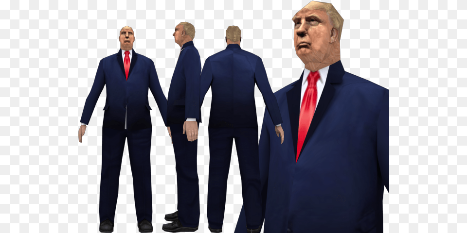 Transparent Make America Great Again Skin Donald Trump Gta Sa, Suit, Person, Formal Wear, Crowd Free Png Download