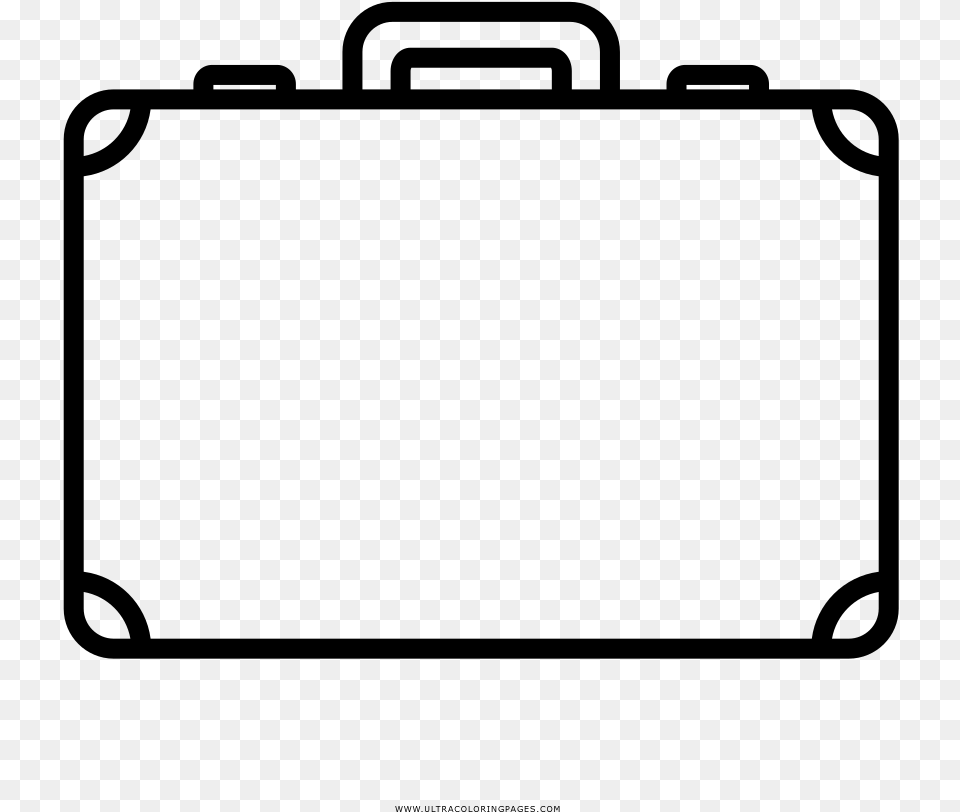 Maleta Outline Suitcase, Gray Free Transparent Png