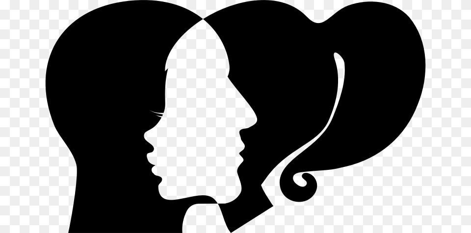 Transparent Man Head Silhouette Head Man And Woman Silhouette, Gray Free Png