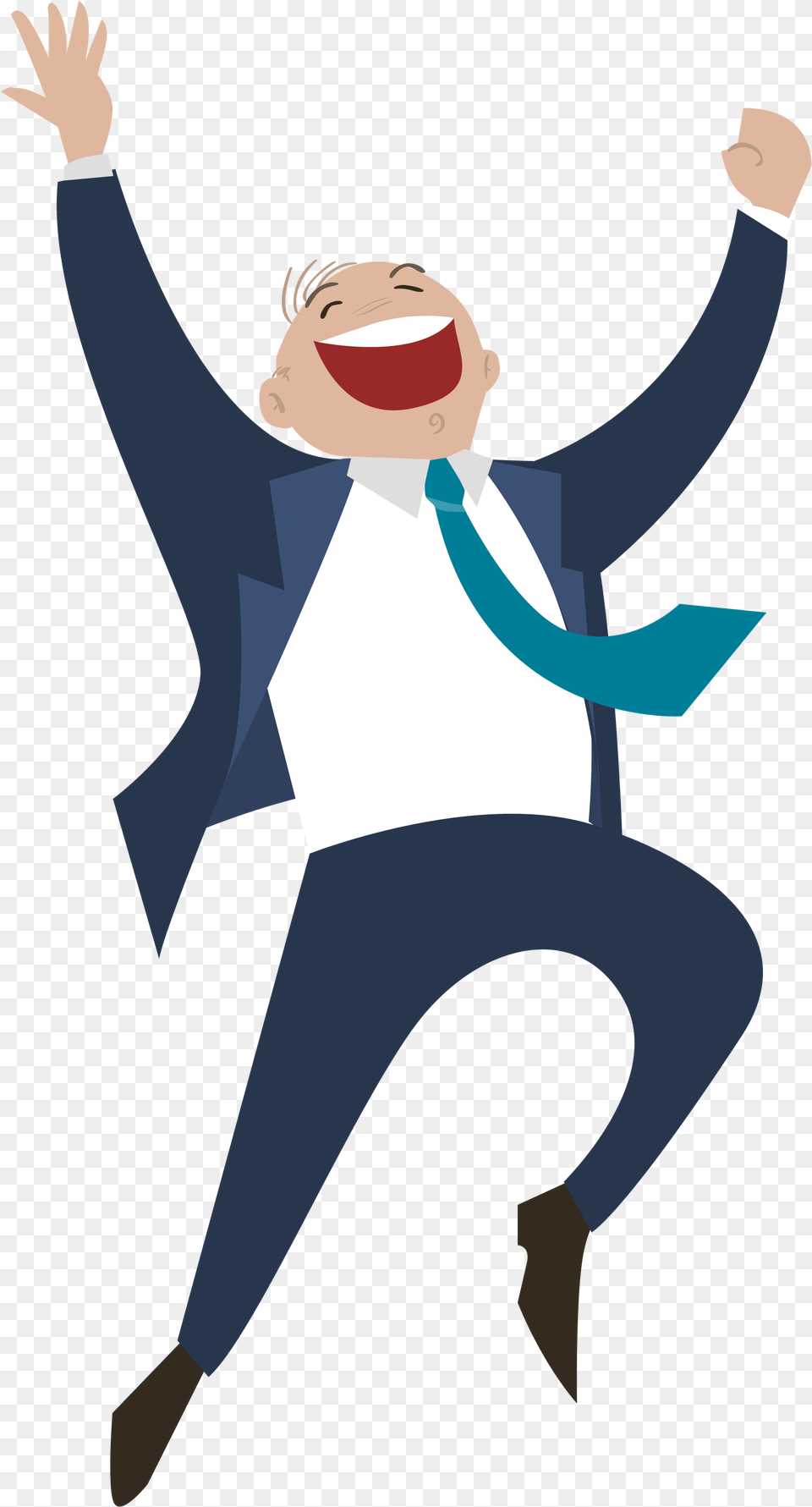 Transparent Man Jumping Vector Happy Man, Person, Formal Wear, Dancing, Leisure Activities Free Png Download