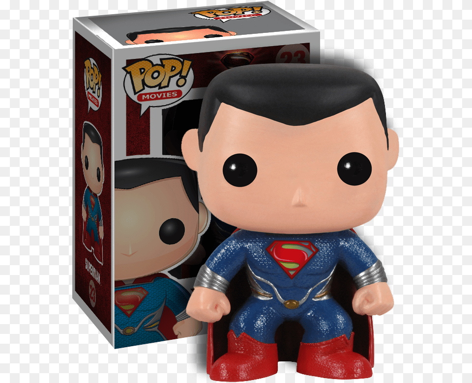 Transparent Man Of Steel Funko Superman, Toy, Doll, Person, Face Png