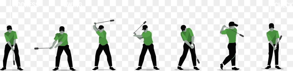 Transparent Man Playing Golf Clipart Golf Swing Clip Art, Green, Person, Text Png