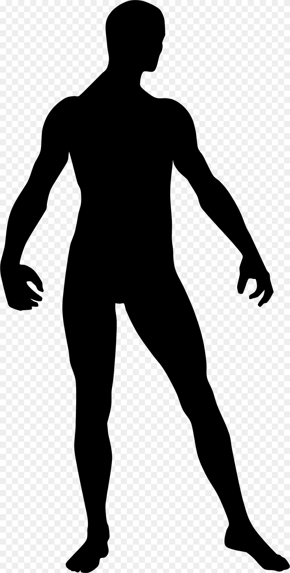 Transparent Man Praying Silhouette Areas To Target In A Fight, Gray Png