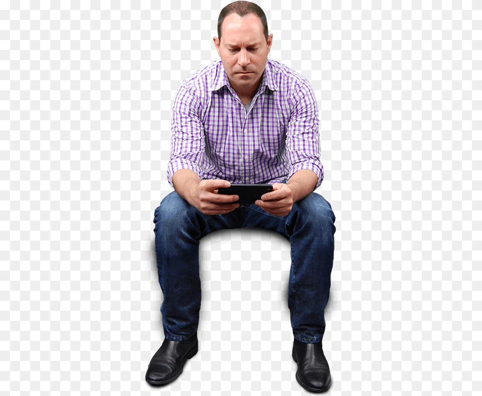 Transparent Man Sitting In Chair Chair Seated Man, Adult, Shirt, Person, Pants Png